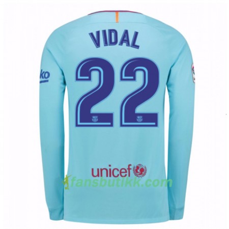Fotballdrakt FC Barcelona Aleix Vidal 22 Bortetrøye 2017-2018 Langermet