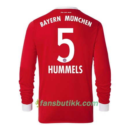 Fotballdrakt FC Bayern München Mats Hummels 5 Hjemmetrøye 2017-2018 Langermet