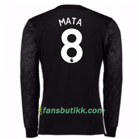 Fotballdrakt Manchester United Juan Mata 8 Bortetrøye 2017-2018 Langermet