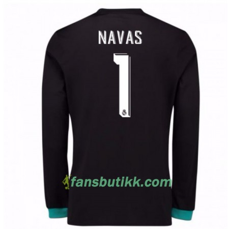 Fotballdrakt Real Madrid Keeper Keylor Navas 1 Bortetrøye 2017-2018 Langermet