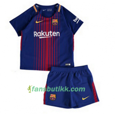 Fotballdrakt FC Barcelona Barn Hjemmetrøye 2017-2018 Kortermet
