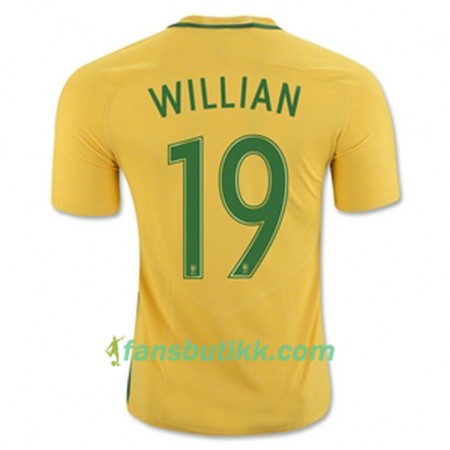 Fotballdrakt Brasil WILLIAN Hjemmetrøye 2016/17 Kortermet