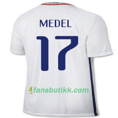 Fotballdrakt Chile MEDEL Bortetrøye 2016/17 Kortermet