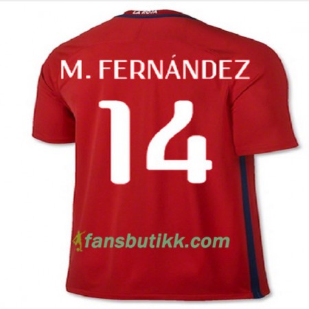 Fotballdrakt Chile M FERNANDEZ Hjemmetrøye 2016/17 Kortermet