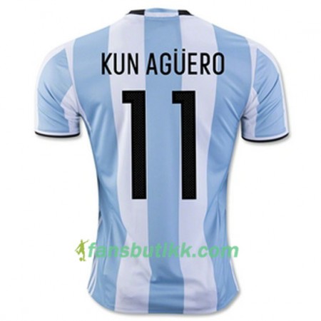 Fotballdrakt Argentina KUN AGUERO Hjemmetrøye 2016/17 Kortermet