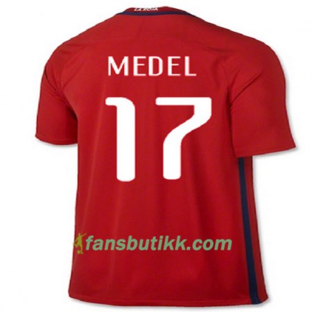 Fotballdrakt Chile MEDEL Hjemmetrøye 2016/17 Kortermet