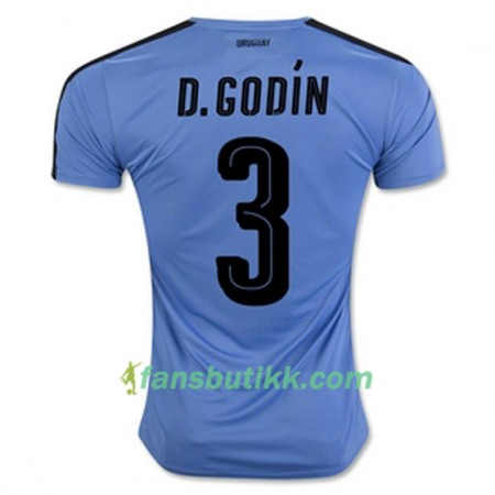 Fotballdrakt Uruguay Diego Godín Hjemmetrøye 2016/17 Kortermet