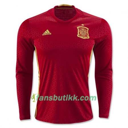 Fotballdrakt Spania Hjemmetrøye Euro 2016 Langermet