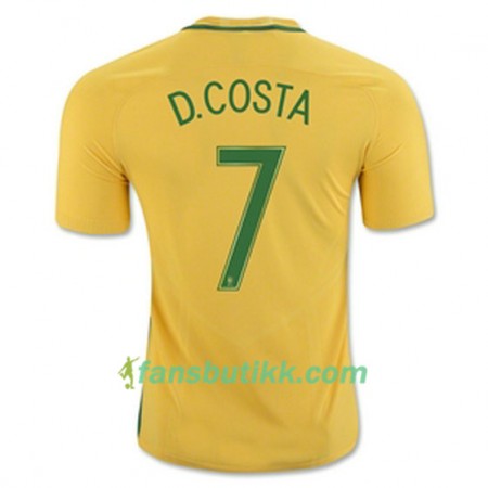 Fotballdrakt Brasil D COSTA Hjemmetrøye 2016/17 Kortermet