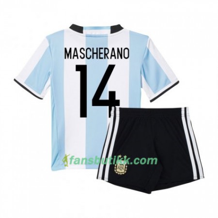 Fotballdrakt Argentina Javier Mascherano 14 Barn Hjemmetrøye 2016 Kortermet