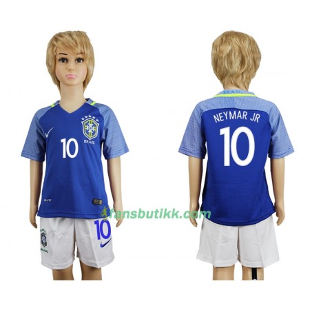 Fotballdrakt Brasil Neymar JR 10 Barn Bortetrøye 2016 Kortermet