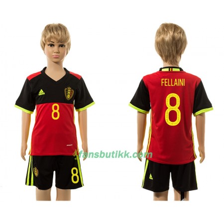 Fotballdrakt Belgia Fellaini 8 Barn Hjemmetrøye 2016 Kortermet