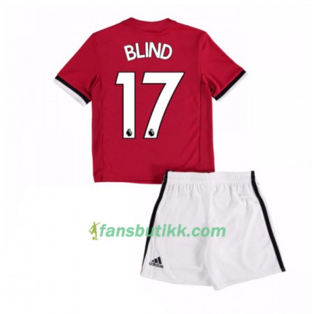 Fotballdrakt Manchester United Daley Blind 17 Barn Hjemmetrøye 2017-2018 Kortermet