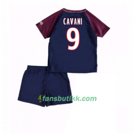 Fotballdrakt Paris SG Edinson Cavani 9 Barn Hjemmetrøye 2017-2018 Kortermet