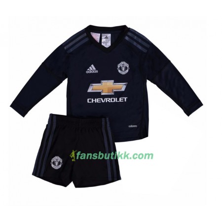 Fotballdrakt Manchester United Keeper David de Gea 1 Barn Hjemmetrøye 2017-2018 Langermet