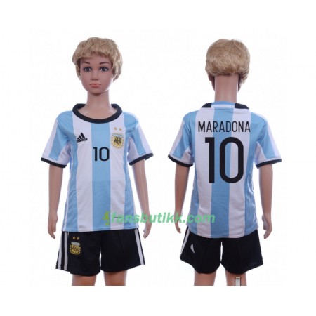 Fotballdrakt Argentina Maradona 10 Barn Hjemmetrøye 2016 Kortermet