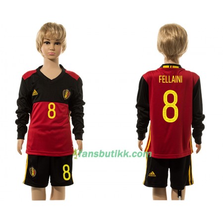 Fotballdrakt Belgia Fellaini 8 Barn Hjemmetrøye 2016 Langermet