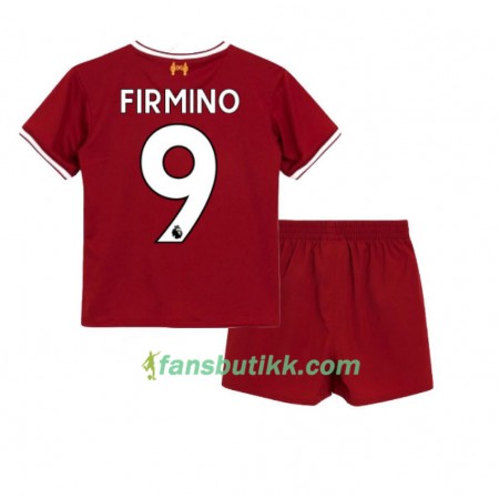 Fotballdrakt Liverpool Roberto Firmino 9 Barn Hjemmetrøye 2017-2018 Kortermet