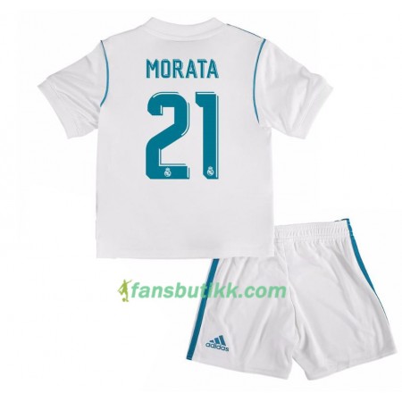 Fotballdrakt Real Madrid Alvaro Morata 21 Barn Hjemmetrøye 2017-2018 Kortermet