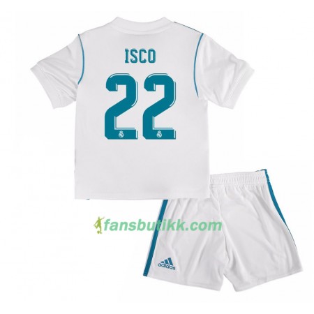 Fotballdrakt Real Madrid Isco 22 Barn Hjemmetrøye 2017-2018 Kortermet