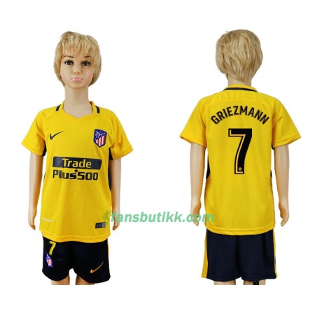 Fotballdrakt Atlético Madrid  Antoine Griezmann 7 Barn Bortetrøye 2017-2018 Kortermet