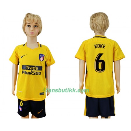 Fotballdrakt Atlético Madrid  Koke 6 Barn Bortetrøye 2017-2018 Kortermet