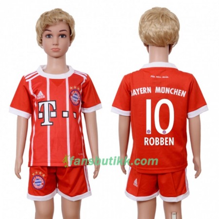 Fotballdrakt FC Bayern München Arjen Robben 10 Barn Hjemmetrøye 2017-2018 Kortermet
